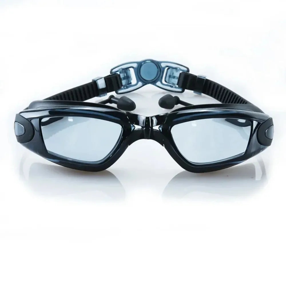 Swimming Goggles Adult Pool Glasses anti Fog UV Protection Optical Waterproof Swim Eyewear with Earplugs