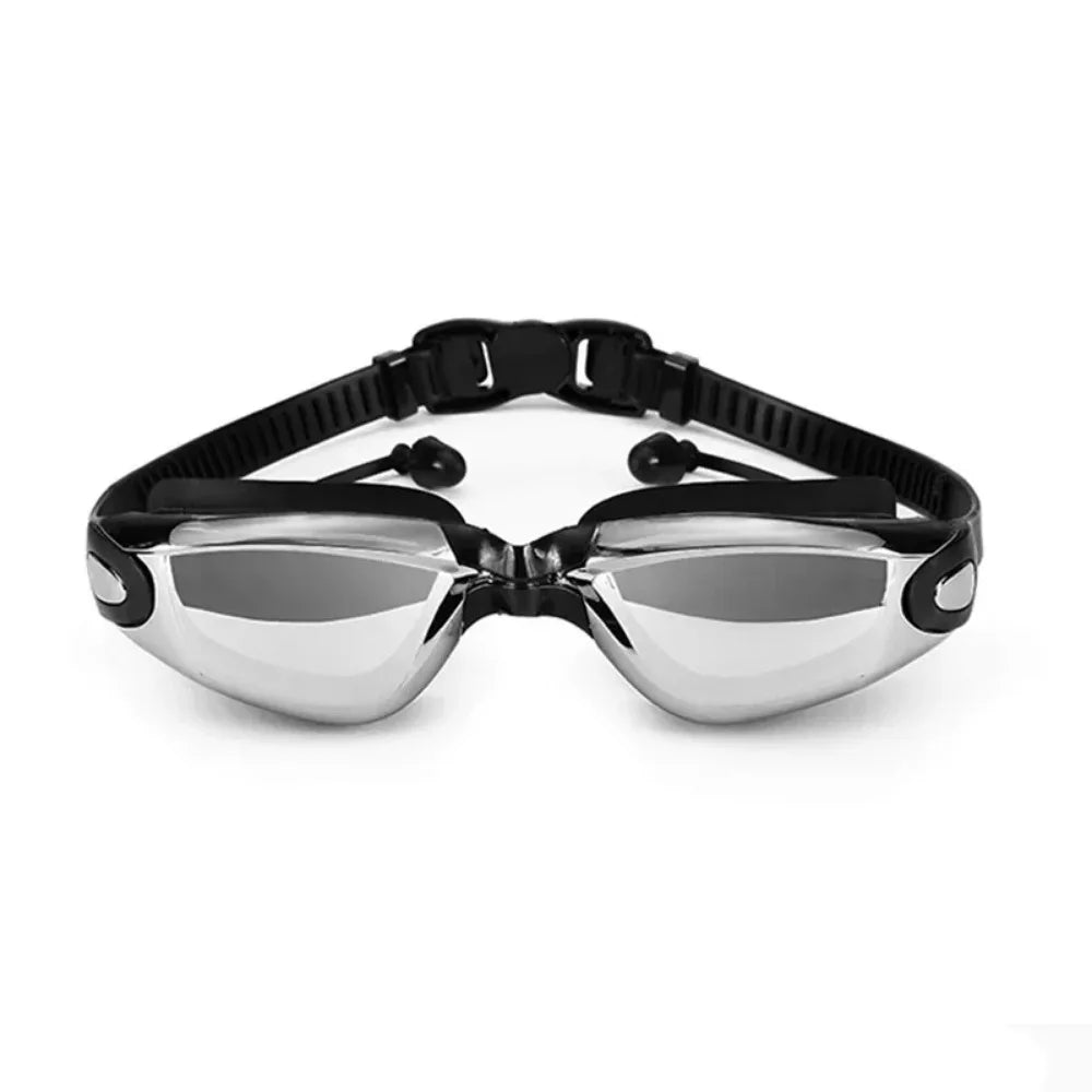 Swimming Goggles Adult Pool Glasses anti Fog UV Protection Optical Waterproof Swim Eyewear with Earplugs