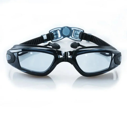 Swimming Goggles Adult Pool Glasses anti Fog UV Protection Optical Waterproof Swim Eyewear with Earplugs